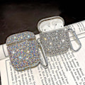 Miniatyrbild 1 av 4: 2023 Ny Lyx 3d Söt Bling Diamonds Trådlös Bluetooth hörlurstillbehör Hårt case för  Air_sPods 2 1 Skyddsladdningsväska null none