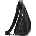 Miniatyrbild 1 av 7: Axelremsväska i läder Crossbody Herr Dam Resor Utomhussporter, Ryggsäck