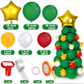 Miniatyrbild 2 av 3: 1 set Grön julgransballongkombination Jul lat