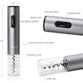 Miniatyrbild 4 av 4: Automatisk elektrisk vinöppnare Flasköppnare Korkskruv med cap , batteridriven-silvergrå