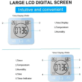 Miniatyrbild 3 av 4: Digital LCD-skärm Digital Vattentät Stänk Badrum Väggklocka Duschklocka Temperaturtimer
