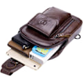 Miniatyrbild 7 av 7: Axelremsväska i läder Crossbody Herr Dam Resor Utomhussporter, Ryggsäck