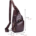 Miniatyrbild 7 av 7: Axelremsväska i läder Crossbody Herr Dam Resor Utomhussporter, Ryggsäck