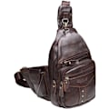 Miniatyrbild 1 av 7: Axelremsväska i läder Crossbody Herr Dam Resor Utomhussporter, Ryggsäck