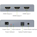 Miniatyrbild 2 av 5: 4K 3D HDMI Audio Extractor med HD 1x2 HDMI Splitter HDMI till Optisk SPDIF Toslink-adapter