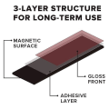 Miniatyrbild 2 av 5: Stark självhäftande magnettejp Flexibel magnettejp Avtagbar för hantverk 1000x12,7x1,5 mm Svart