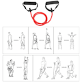 Miniatyrbild 4 av 5: Motståndsband för yogadragrep, Elastisk fitness för gym Träningsband Träningsband —Blå