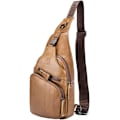 Miniatyrbild 3 av 7: Axelremsväska i läder Crossbody Herr Dam Resor Utomhussporter, Ryggsäck