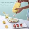 Miniatyrbild 2 av 4: Ice Cube bricka Kreativ formad form Frozen förvaring för choklad kalla drycker Ätbar silikon No932 Gul