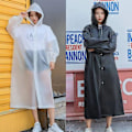 Miniatyrbild 2 av 2: Regnrockar för vuxna Återanvändbara, Eva Rain Ponchos Lättviktsregnrock Vattentät regnkläder