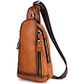 Miniatyrbild 3 av 7: Axelremsväska i läder Crossbody-väska Herr Dam Resor Utomhussporter, Ryggsäckar