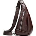 Miniatyrbild 1 av 7: Axelremsväska i läder Crossbody Herr Dam Resor Utomhussporter, Ryggsäck