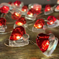 Miniatyrbild 1 av 5: Juldekorativa tomteluva prydnader Handmålade ljusslingor, tomteluva LED USB kontakt och batteridriven