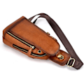 Miniatyrbild 4 av 7: Axelremsväska i läder Crossbody-väska Herr Dam Resor Utomhussporter, Ryggsäckar