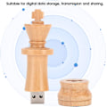 Miniatyrbild 2 av 5: Trä, schackformat mahogny Flash Drive Thumb Drive, (128G)