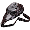 Miniatyrbild 4 av 7: Axelremsväska i läder Crossbody-väska Herr Dam Resor Utomhussporter, Ryggsäckar