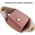 Miniatyrbild 5 av 5: PU-läder rektangulär vävnadsboxhållare, 16cm×11cm×8cm, rosa