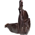 Miniatyrbild 2 av 7: Axelremsväska i läder Crossbody Herr Dam Resor Utomhussporter, Ryggsäck