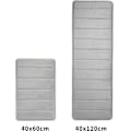 Miniatyrbild 4 av 5: Absorberande och halkfri badmatta Memory foam Tvättbart, Memory foam, 40 x 120 cm - grå