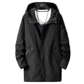 Miniatyrbild 1 av 4: Plus Size L Vår Höst Överrock Lång Hooded Windbreaker
