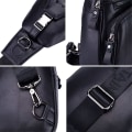 Miniatyrbild 5 av 7: Axelremsväska i läder Crossbody Herr Dam Resor Utomhussporter, Ryggsäck