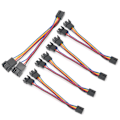 Miniatyrbillede 2 af 8: 5 stk. blæserforlængerkabel tråd 1 til 2 4-polet stik Splitter Adapter Strømkonverter