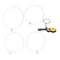 Miniatyrbillede 8 af 8: 4 stk. Milky Stringed Instrument Reservedele til Guitar Ukulele Universal Milky Carbon String Set