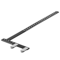 Miniatyrbillede 3 af 8: Justeringsbue L-Form Korda Afstand Firkantet Lineal Aluminiumlegering Måleværktøj Sort