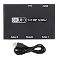 Miniatyrbild 1 av 8: 1x3 DisplayPort Splitter 8K 30Hz 4K 144Hz Triple MST SST Hub 1 in 3 Out DP Splitter för hemmabio skolhotell