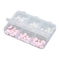 Pikkukuva 4 / 8: 3D Sydän Kynsikoriste Pinkki ja Valkoinen Useita Kokoja Resin Manikyyri Kynsivarusteet