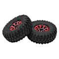 Miniatyrbild 3 av 8: 2 st/set 1,9 tum RC-bil Hjulfälg Däck Set för AXIAL SCX10 1/10 Crawler Bil Uppgraderingar Delar Röd