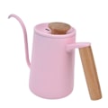 Miniatyrbilde 7 av 8: Kanne i rustfritt stål Drypp kaffe Svanehals tut Drypp vannkoker Kaffe Tekanne Rosa 600ml