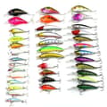 37-pack fiskedrag wobbler, Minnow mixed, Crankbait multifärg multicolor