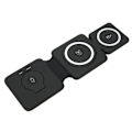 Miniatyrbilde 4 av 8: 15W trådløs lader sammenleggbar 3 i 1 trådløs ladestasjon Rask trådløs ladepute for iPhone for Galaxy for iWatch SE Svart