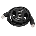 Miniatyrbillede 2 af 8: JK38h USB2.0 HUB AllInOne 3 porte Desktop rund form Ingen ekstern strømforsyning dockingstation