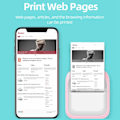 Miniatyrbillede 3 af 8: Bærbar miniskriver Trådløs BT termisk printer Nem at bruge Kompatibel med Android IOS Lommeprinter Etiketmager