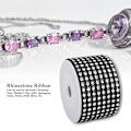 Miniatyrbild 8 av 8: 3ST Rhinestone Mesh Roll Shiny Diamond Wrap Ribbon Trim DIY Handgjord dekoration Svart