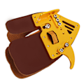 Miniatyrbild 5 av 8: Bågskytte Finger Tab Bågskytte Finger Guard Fingers Skydd för utomhusskytte Recurve Bow Integrerad Design Guld Brunt Läder S