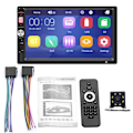 Miniatyrbillede 1 af 8: 2 Din 7 tommer Bilradioafspiller Bilradio Multimediesystem Bil Bluetooth MP5-afspiller