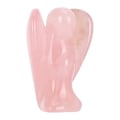 Miniatyrbillede 2 af 8: Jade Naturkrystal Engel 3-dimensionel udskæring Hjemindretning Håndværk Ornament 1,5 i rosa krystalengel