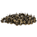 Miniatyrbild 4 av 8: 200 st 15 mm dubbar nitar 2-fots spikhuvud för läder DIY Craft handväska