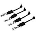 Miniatyrbild 2 av 8: 4st 1/10 RC Bilklämmor Pins Universal Car Shell Bult Spärr Clip Ersättningsmodell Bil Shell Tillbehör Svart