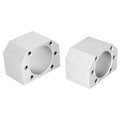 Miniatyrbillede 1 af 7: 2 stk. skruemutterbeslag CNC kugledele 10 fastgørelseshuller Aluminiumlegeringsdrejebænk Tilbehør Accurant