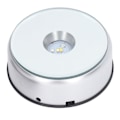 Miniatyrbild 7 av 7: Roterande displaystativ 360° Roterande LED-lampor 80 sekunder per varv USB-laddning LED-displaybas för koppar kristaller