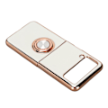 Miniatyrbild 2 av 8: Smartphone Skyddsfodral Magnetiskt telefonskydd för bil med 360 graders rotation Finger Loop Stand för Z Flip 3 Vit