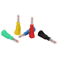 Miniatyrbilde 3 av 8: 10 STK 4 mm innfellbare bananstikk Loddbare testledninger ender CAT II 600V 32A 5 farger for 3C digitalt utstyr