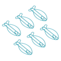 Miniatyrbillede 7 af 8: 100 stk. Formede Papirclips Fiskeform Metal Bærbare Kontorclips til Filklassificering Dokumentorganisering