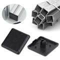 Miniatyrbillede 3 af 7: 50 stk. Endelåseskydd Sort plastbeslag til 2020/3030/4040 EU-standard aluminiumprofiler EU-standard 2020