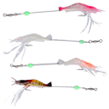 Miniatyrbillede 4 af 8: 4 stk. 6,5 g Fiskeri Reje Lokkedyr Sæt Kunstig Blød PVC Agnsfisk Lysende Swimbait med Krog til Ferskvand Saltvand