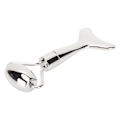 Miniatyrbild 6 av 8: Ansiktsrulle Gua Sha Board Dubbla huvuden minskar svullnad Zinklegering Ansiktsmassagerullset Silver